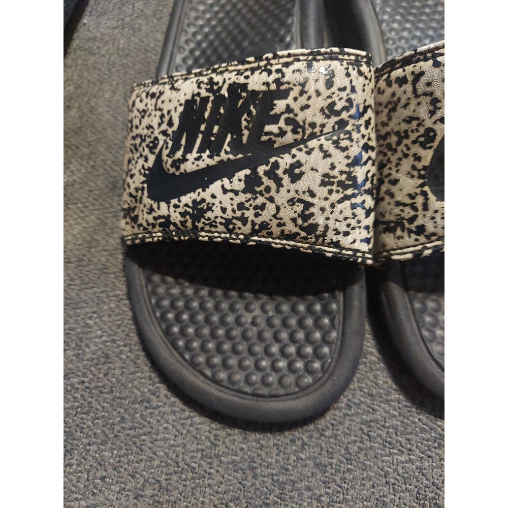 Nike Benassi JDI Slides Sandals Black White Men Sz 7 Slip-On Sports Summer - Picture 2 of 10